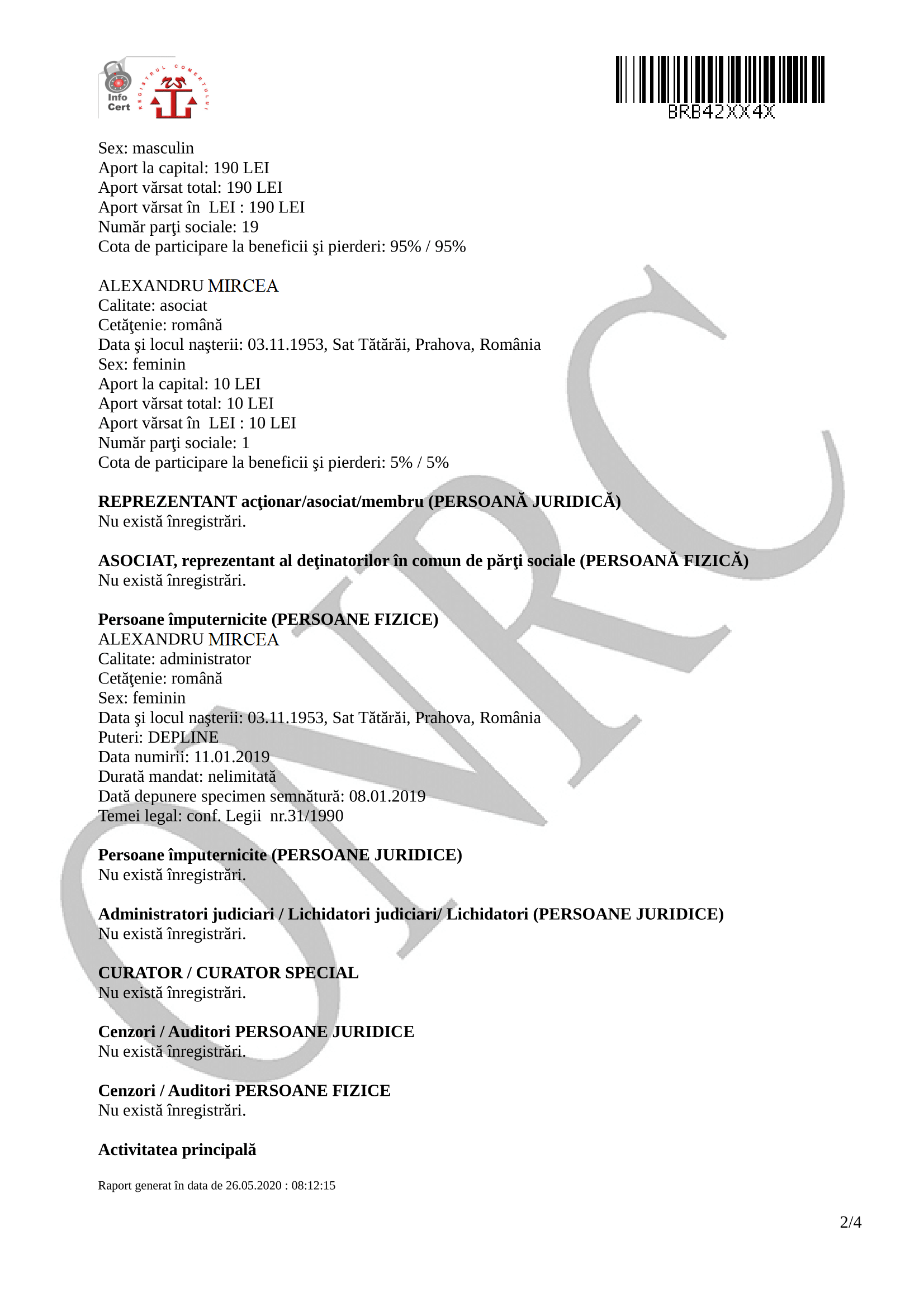 certificat constatator