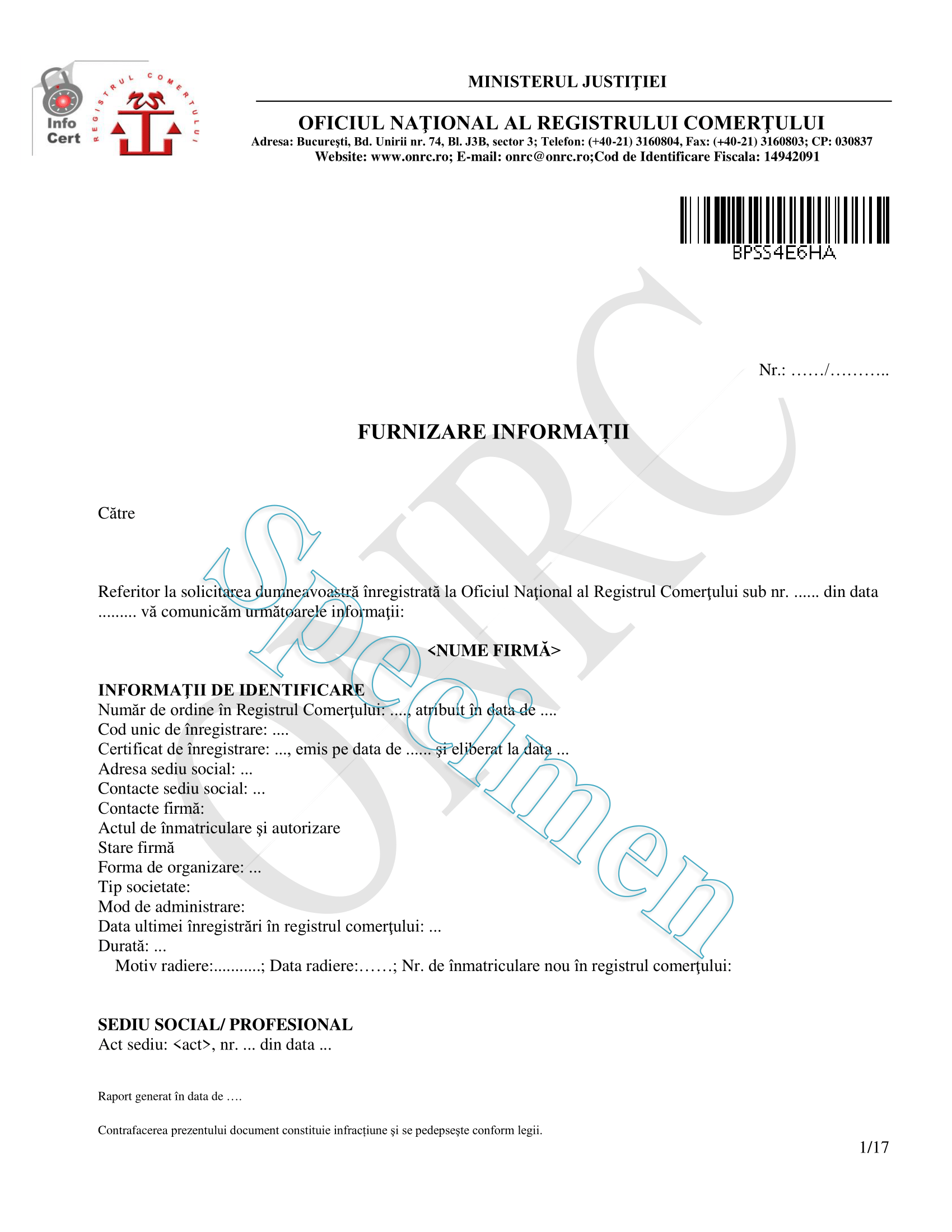 furnizare informatii